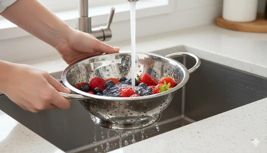 Acense Stainless Steel Colander 24cm (Silver)