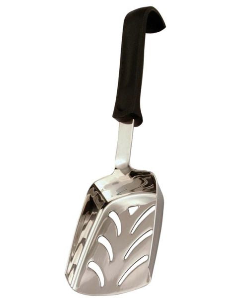 Pommes-Schaufel aus Edelstahl und Polypropylen mit schwarzem Griff