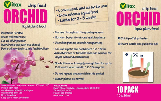 Vitax Orchideen-Tropfdünger - 30 ml x 10