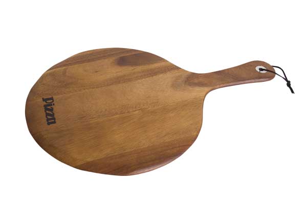 Rundes Pizzabrett aus Holz, 30 cm