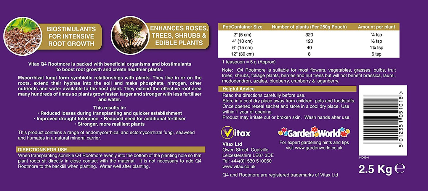 Vitax - Q4 Rootmore - 2,5 kg Größe: 2,5 kg