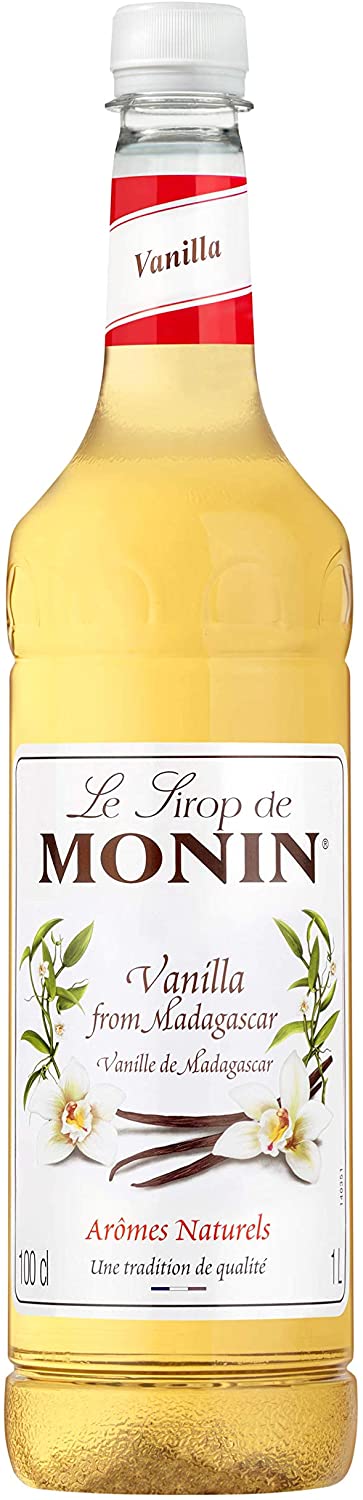 Monin 1L Sirup, verschiedene Geschmacksrichtungen für Kaffee und Cocktails – Vanille