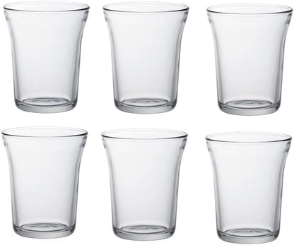 Acense 6X 220ml Universal Tumblers – Clear Toughened Glass for Multi-Occasion Use, Dishwasher and Microwave Safe