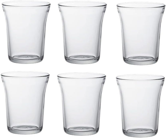 Acense 6X 220ml Universal Tumblers – Clear Toughened Glass for Multi-Occasion Use, Dishwasher and Microwave Safe