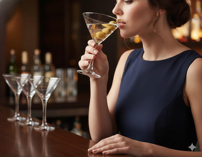 Acense 6X Clear 175ml Misket Martini Glasses Set – Perfect for Espresso, Margarita, Cocktail, Champagne, Gin, & Wine Party Drinks