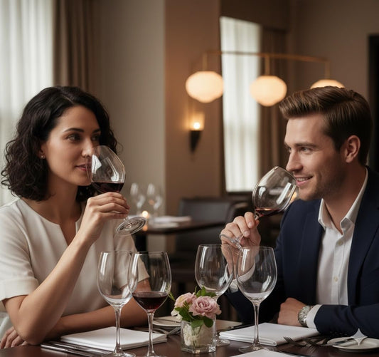 Acense 6X 340ml Red Wine Glasses – Elegant Goblets for Weddings, Christmas, and Parties, Dishwasher Safe