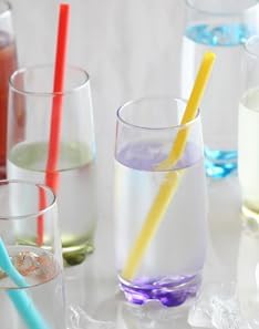 Acense 6X 390ml Multicolour Adora Highball Glasses – Tall Glasses for Water, Gin, Juice, Cocktails, and More, Microwave Safe