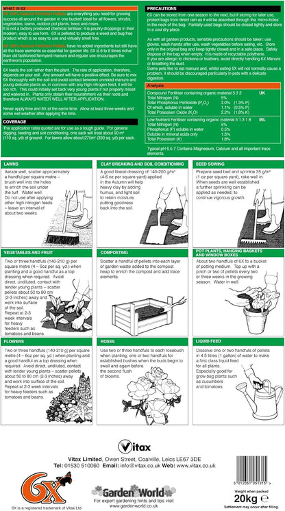 Pelletierter Hühnermist, 6-fach konzentriert. 1 Sack à 20 kg (1 x 20 kg) 