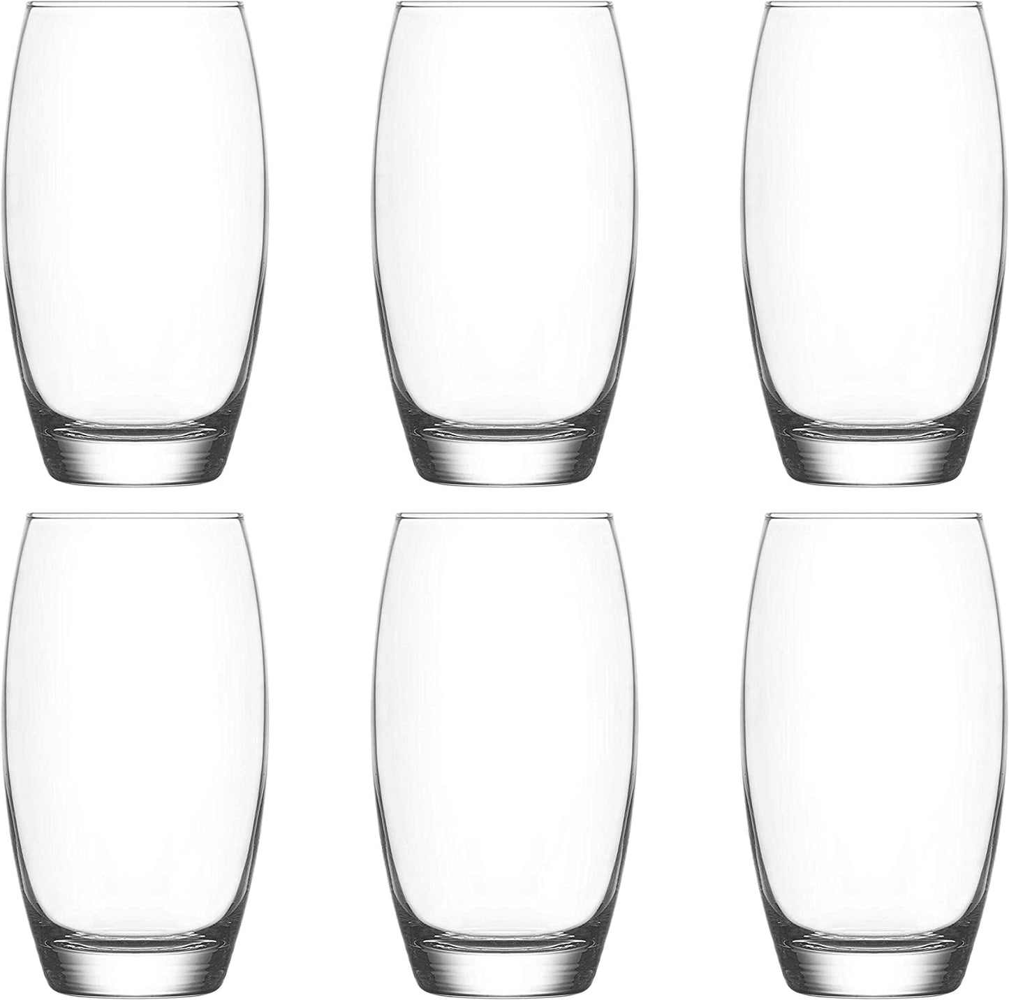 LAV Highball-Glas / Tumbler-Wassergläser / Saftgläser / Hohe Trinkgläser / 6er-Set / 510 ml
