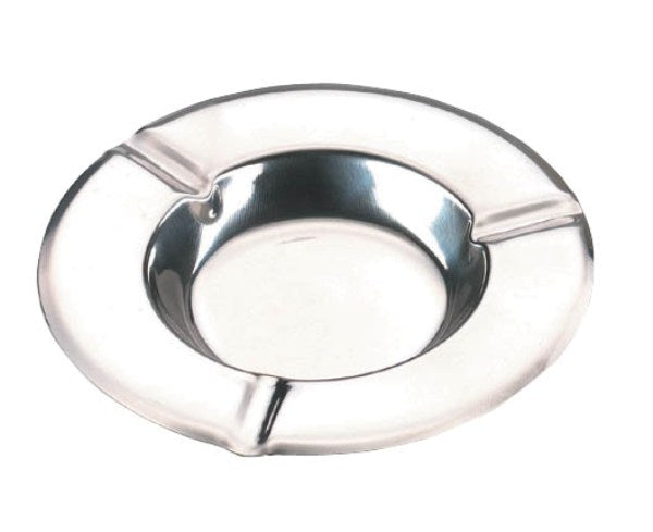 Ashtray 5in Round Stainless Steel