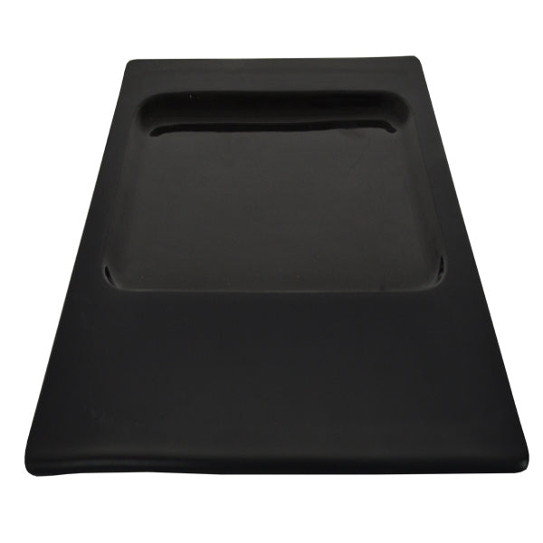 Contra Square Black Plate 30cm With Rectangular Recess