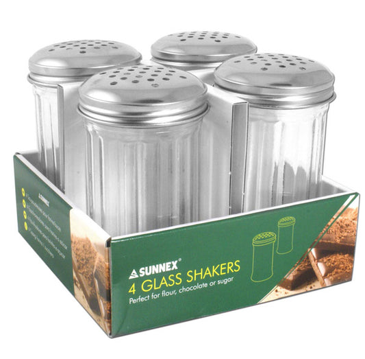Große Glas-Shaker, 4er-Pack