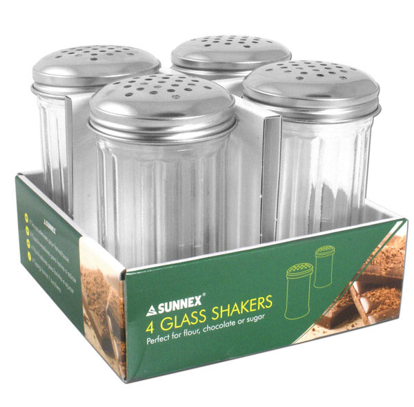 Large Glass Shakers Pack of 4