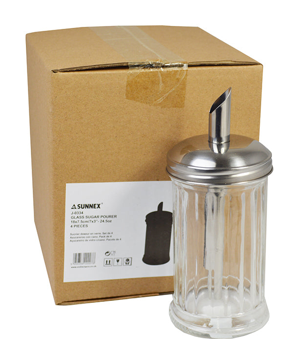 Zuckerstreuer aus Glas, 4er-Pack