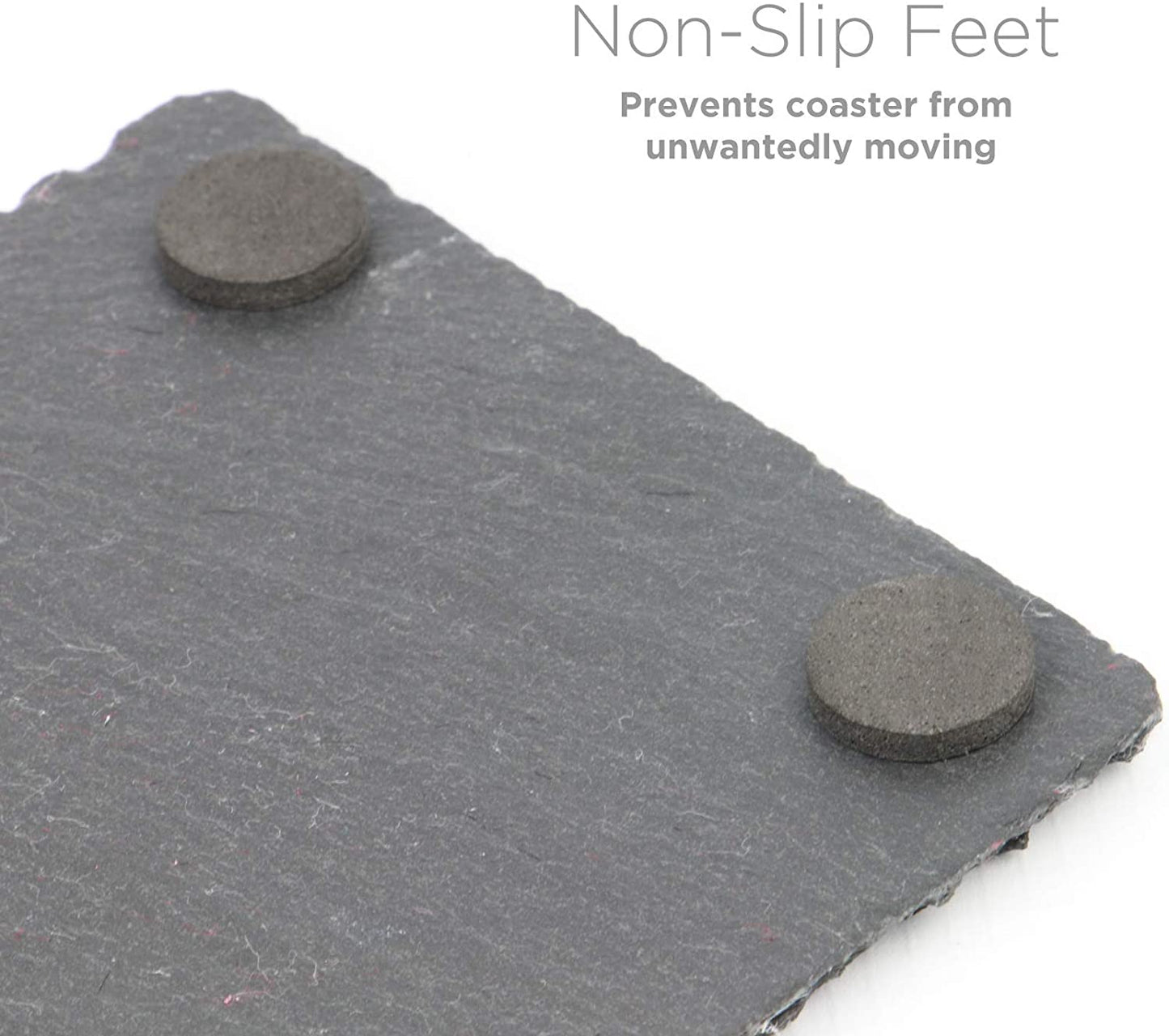 Acense Untersetzer aus Naturschiefer, quadratisch, hochwertige moderne Küchenutensilien (8 Untersetzer) 