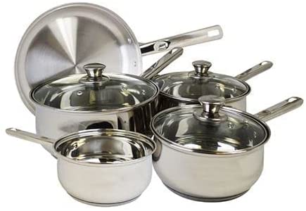 Acense Cookware Set, compatible with all worktops; glass, electric, induction and gas