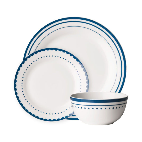 Avie Blue 12 Piece Saturn Dinner Set