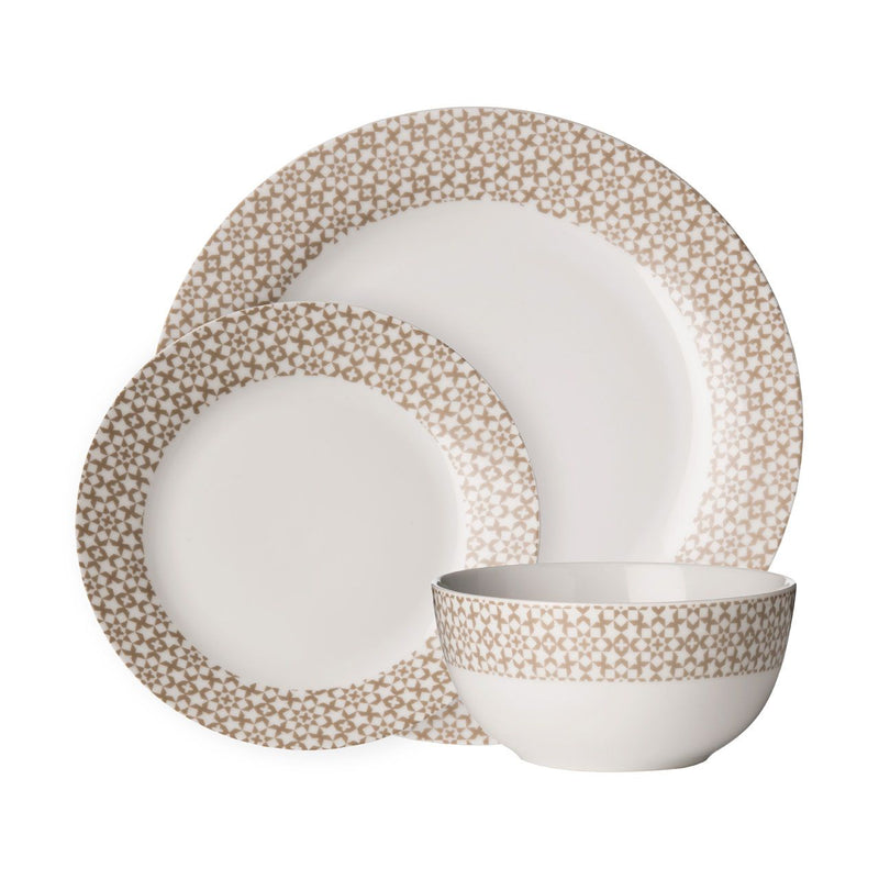 Avie Porcelain Casablanca Natural Dinner Set