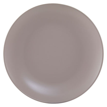 12-teiliges graues Steingut-Essgeschirr