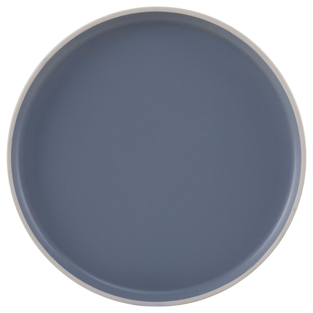 12-teiliges blaues Steingut-Essgeschirr