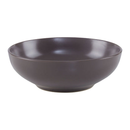 12 Piece Brown Stoneware Dinner Set