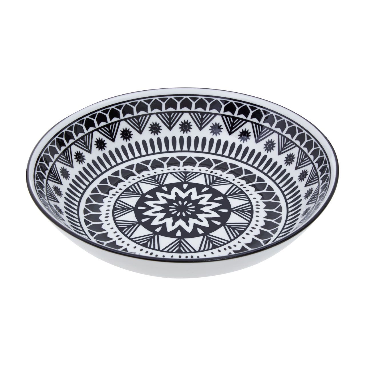 Maya Schwarz-Weiß 12-teiliges Speiseservice