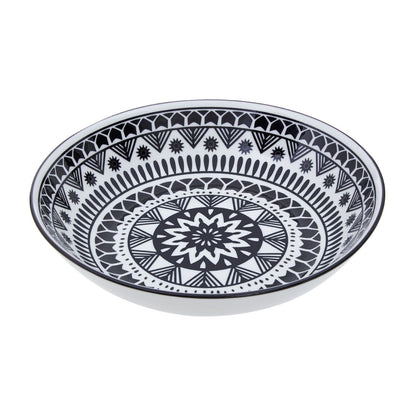 Maya Schwarz-Weiß 12-teiliges Speiseservice