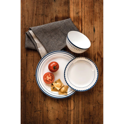 Avie Blue 12-teiliges Saturn-Essgeschirr-Set