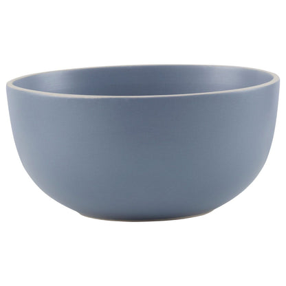 12-teiliges blaues Steingut-Essgeschirr