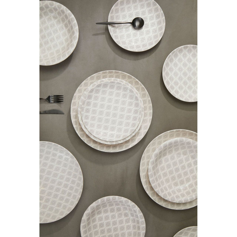 Maya Grey  And White 12 Piece Dinner Set