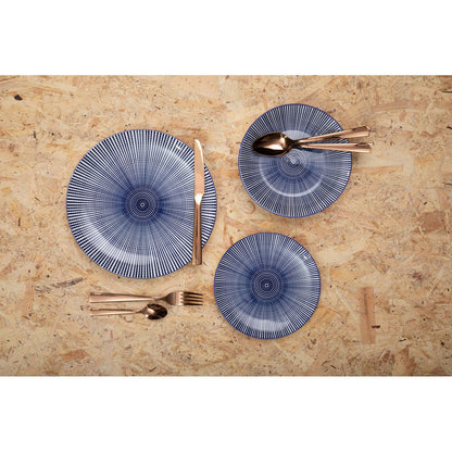 Maya Blau-Weiß 12-teiliges Speiseservice