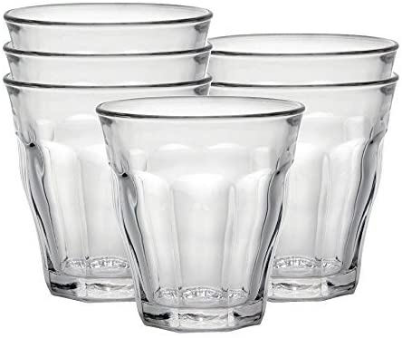 Duralex Picardie Water Glass without Filling Mark, 220ml, Pack of 6