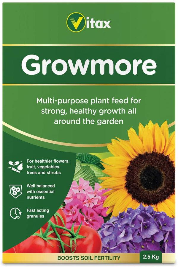 Vitax Growmore 2.5KG Box Plant Food Feed General Purpose Nutrients Fertiliser