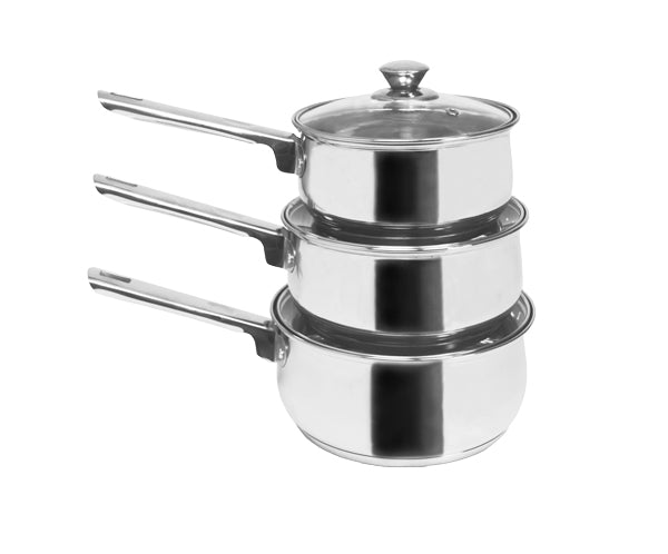 Saucepan 3pc Set 16cm-18cm-20cm