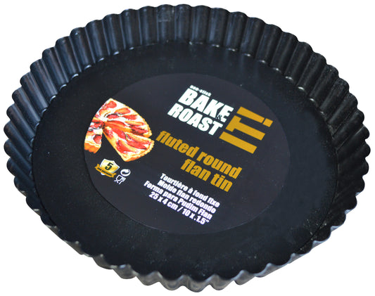 Runde, geriffelte Tarteform mit Antihaftbeschichtung, 26 cm x 2,5 cm