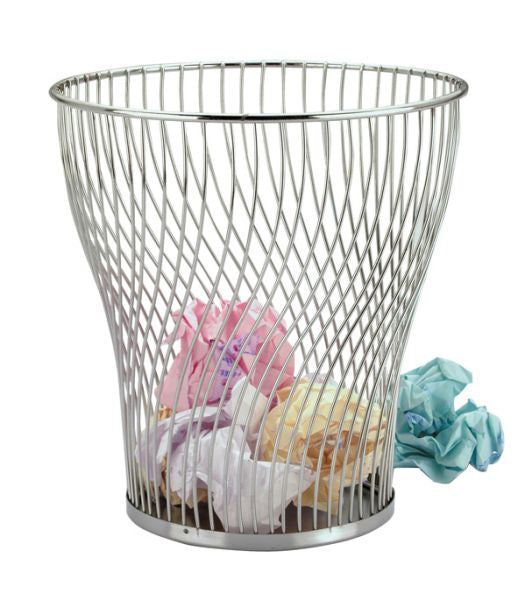 Chrome Wire Waste Paper Basket