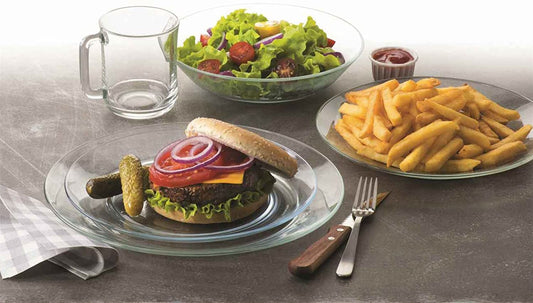 Duralex Lily Glas-Teller-Set, 6-teilig, 28 cm, transparent 