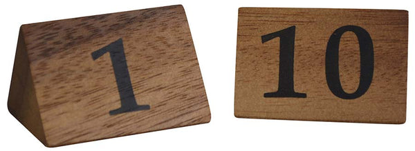 Acacia Wood Table Numbers 1-10