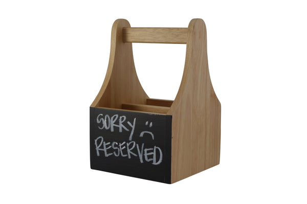 Naturals Caddy With Chalkboard-2 Compartments