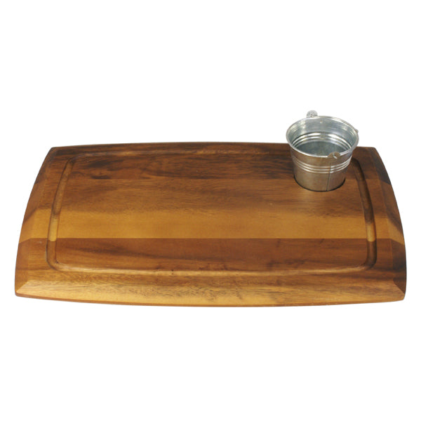 Acacia Wooden Serving Board Small Cicle Recess