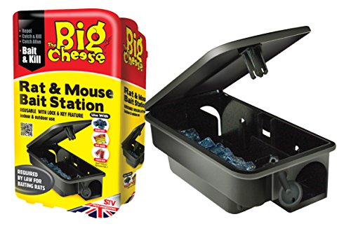 The Big Cheese STV179 Rat and Mouse Bait Station Durable, Lockable, Reusable