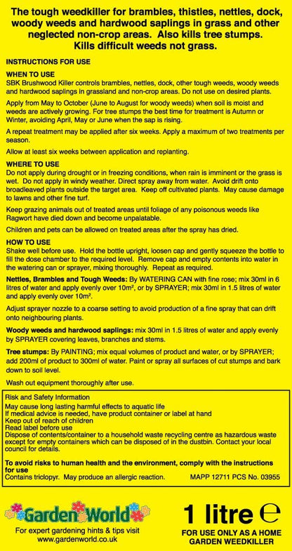 Vitax SBK 1L Buschholzvernichter, hartnäckiges Unkrautvernichtungsmittel