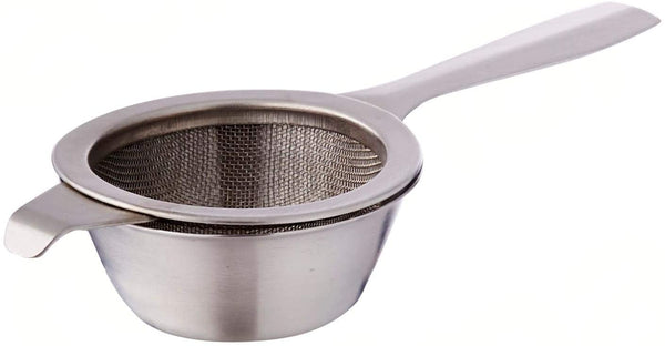 Tea Strainer Single Arm With Drip Bowl