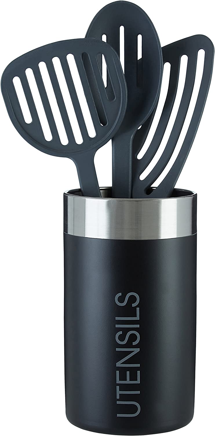 Premier Housewares 508523 Liberty Utensil Holder - Black, H18 x W10 x D10cm