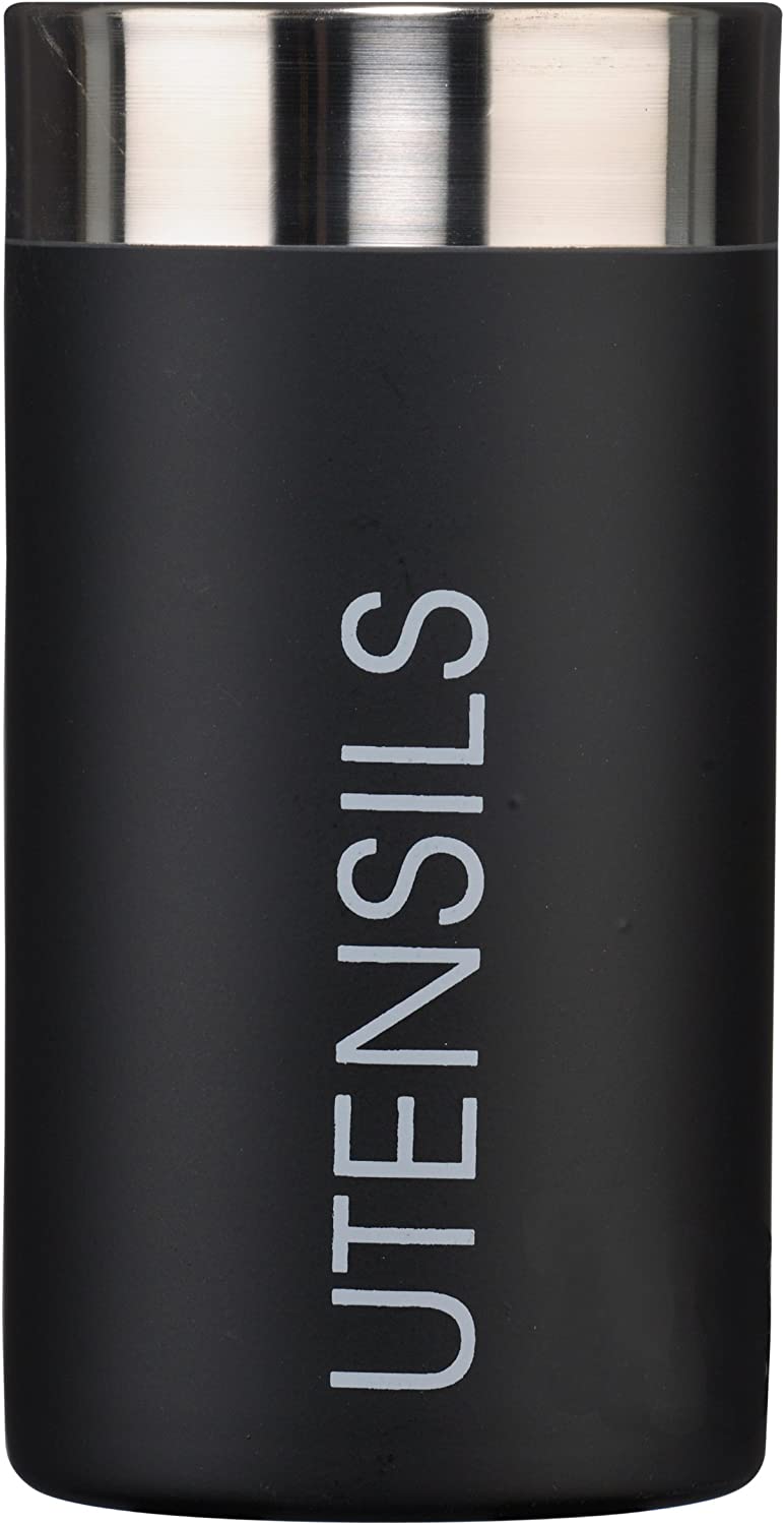 Premier Housewares 508523 Liberty Besteckhalter – Schwarz, H 18 x B 10 x T 10 cm 