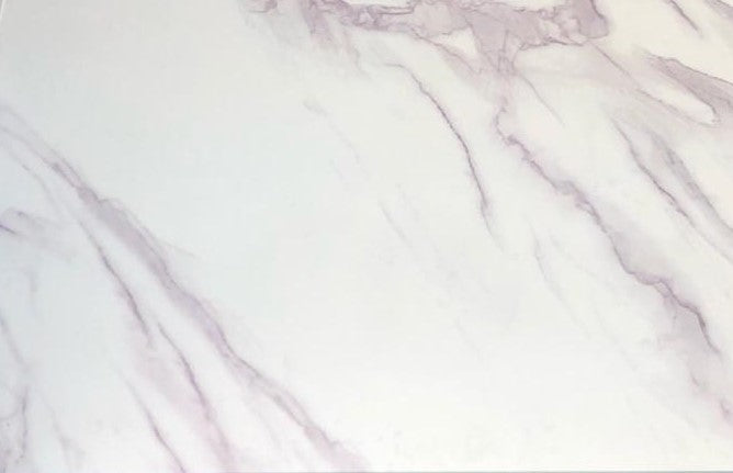 Acense Arbeitsplattenschutz aus gehärtetem Glas 40 x 30 cm (Weiße Marmoroptik) 